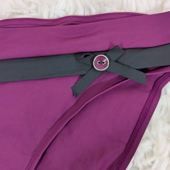 Panache Swimwear - Taylor Bikini Bottoms - Plum & Gray - Size Small (US)/10 (UK) - Picture 2 of 13
